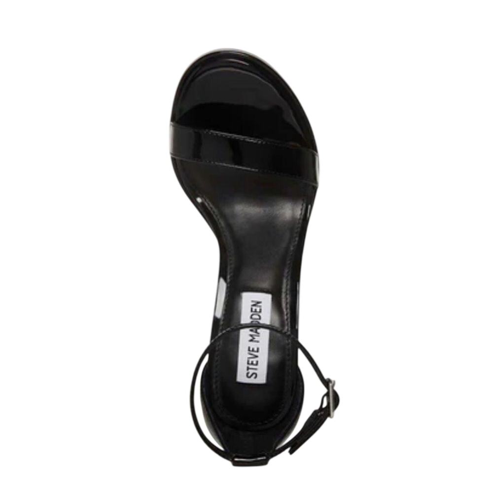 Steve Madden SUSAN BLACK PATENT Black Sandals Size 10 - Picture 2 of 4